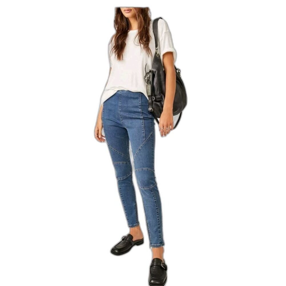 Free People We The Free Bella Moto Skinny Jeans NWT Sizes 24, 26